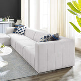 Bartlett Upholstered Fabric 5-Piece Sectional Sofa Ivory EEI-4520-IVO