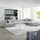 Bartlett Upholstered Fabric 5-Piece Sectional Sofa Light Gray EEI-4520-LGR