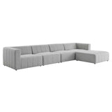 Bartlett Upholstered Fabric 5-Piece Sectional Sofa Light Gray EEI-4520-LGR