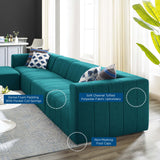 Bartlett Upholstered Fabric 5-Piece Sectional Sofa Teal EEI-4520-TEA