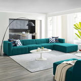 Bartlett Upholstered Fabric 5-Piece Sectional Sofa Teal EEI-4520-TEA