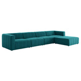 Bartlett Upholstered Fabric 5-Piece Sectional Sofa Teal EEI-4520-TEA