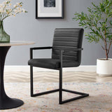 Savoy Vegan Leather Dining Chairs - Set of 2 Black EEI-4522-BLK