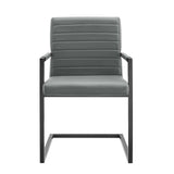 Savoy Vegan Leather Dining Chairs - Set of 2 Gray EEI-4522-GRY