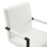 Savoy Vegan Leather Dining Chairs - Set of 2 White EEI-4522-WHI