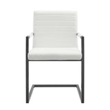 Savoy Vegan Leather Dining Chairs - Set of 2 White EEI-4522-WHI