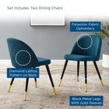 Cordial Dining Chairs - Set of 2 Azure EEI-4524-AZU
