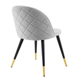 Cordial Performance Velvet Dining Chairs - Set of 2 Light Gray EEI-4525-LGR