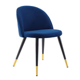 Cordial Performance Velvet Dining Chairs - Set of 2 Navy EEI-4525-NAV