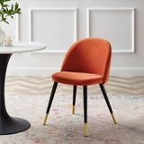 Cordial Performance Velvet Dining Chairs - Set of 2 Orange EEI-4525-ORA