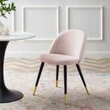 Cordial Performance Velvet Dining Chairs - Set of 2 Pink EEI-4525-PNK