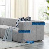 Bartlett Upholstered Fabric 5-Piece Sectional Sofa Light Gray EEI-4531-LGR