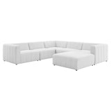 Bartlett Upholstered Fabric 6-Piece Sectional Sofa Ivory EEI-4533-IVO