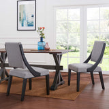 Modway Furniture Cambridge Upholstered Fabric Dining Chairs - Set of 2 XRXT Light Gray EEI-4553-LGR