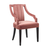 Modway Furniture Virtue Performance Velvet Dining Chairs - Set of 2 XRXT Dusty Rose EEI-4554-DUS