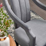 Modway Furniture Virtue Performance Velvet Dining Chairs - Set of 2 XRXT Gray EEI-4554-GRY