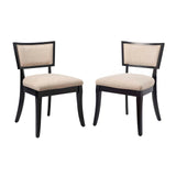Modway Furniture Pristine Upholstered Fabric Dining Chairs - Set of 2 XRXT Beige EEI-4557-BEI