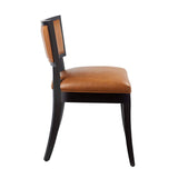 Modway Furniture Pristine Vegan Leather Dining Chairs - Set of 2 XRXT Tan EEI-4558-TAN