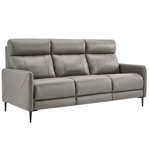 Huxley Leather Sofa Gray EEI-4561-GRY