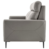 Huxley Leather Sofa Gray EEI-4561-GRY