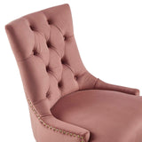 Regent Tufted Performance Velvet Office Chair Gold Dusty Rose EEI-4571-GLD-DUS