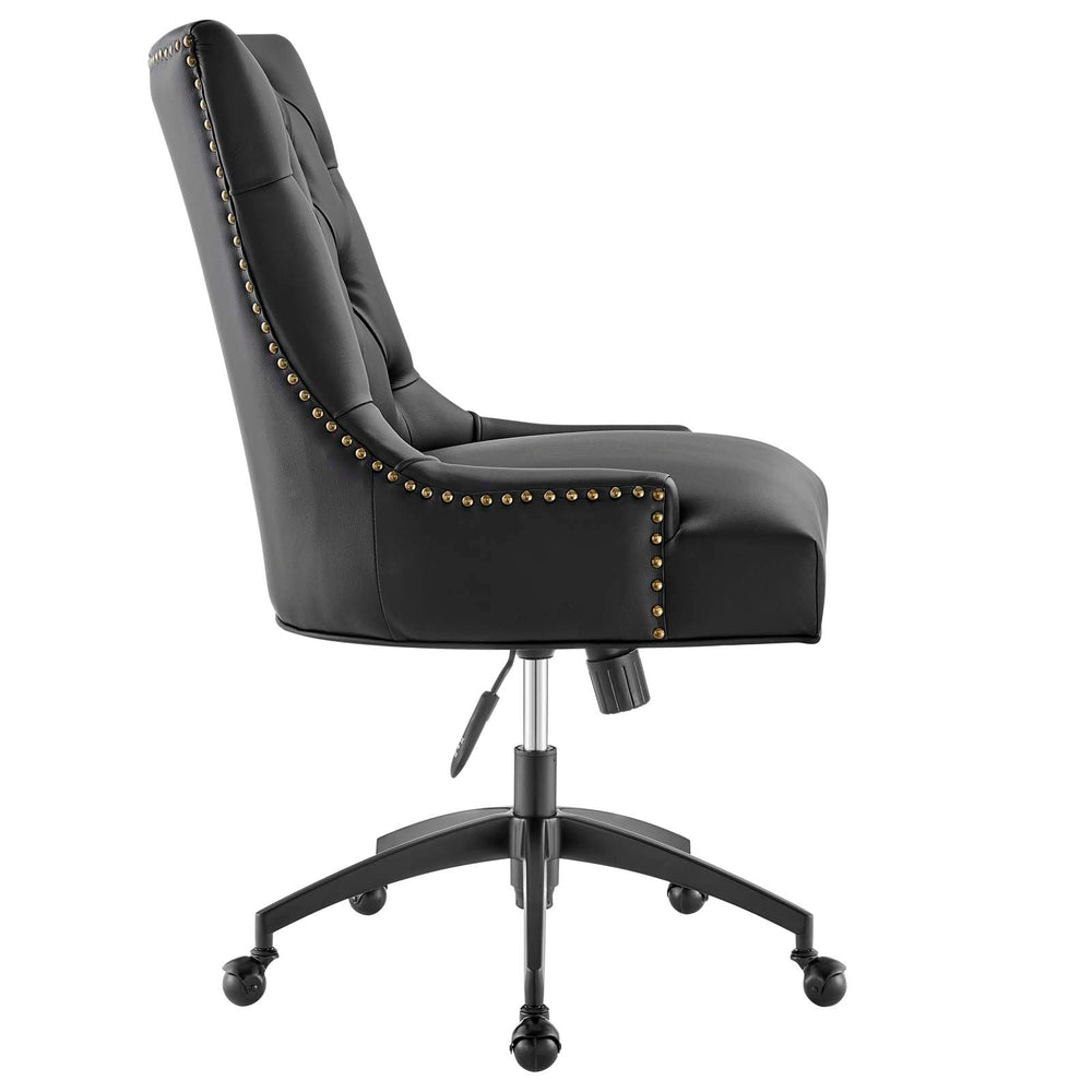 Regent Tufted Vegan Leather Office Chair Black Black EEI-4573-BLK-BLK