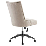 Empower Channel Tufted Fabric Office Chair Black Beige EEI-4576-BLK-BEI