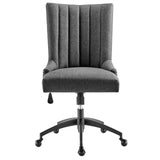 Empower Channel Tufted Fabric Office Chair Black Gray EEI-4576-BLK-GRY