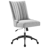 Empower Channel Tufted Fabric Office Chair Black Light Gray EEI-4576-BLK-LGR