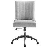 Empower Channel Tufted Fabric Office Chair Black Light Gray EEI-4576-BLK-LGR