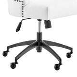 Empower Channel Tufted Fabric Office Chair Black White EEI-4576-BLK-WHI