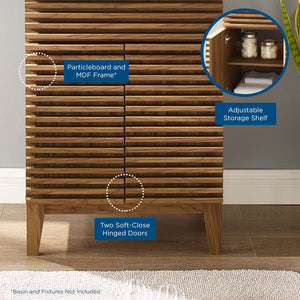 Render Bathroom Vanity Cabinet (Sink Basin Not Included) Walnut EEI-4598-WAL