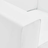 Mingle Vegan Leather Armchair White EEI-4620-WHI