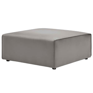 Mingle Vegan Leather Ottoman Gray EEI-4624-GRY