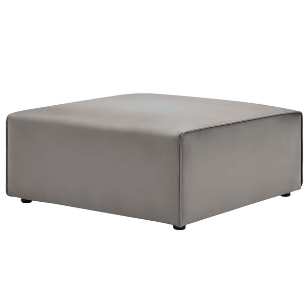 Mingle Vegan Leather Ottoman Gray EEI-4624-GRY