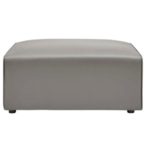 Mingle Vegan Leather Ottoman Gray EEI-4624-GRY
