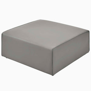 Mingle Vegan Leather Ottoman Gray EEI-4624-GRY