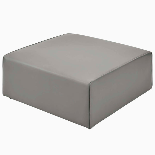 Mingle Vegan Leather Ottoman Gray EEI-4624-GRY