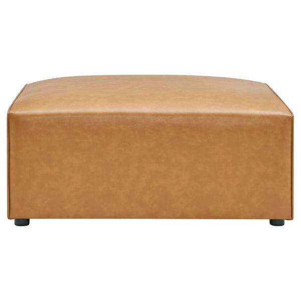 Mingle Vegan Leather Ottoman Tan EEI-4624-TAN