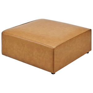 Mingle Vegan Leather Ottoman Tan EEI-4624-TAN