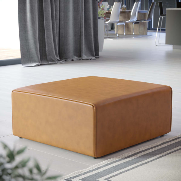 Mingle Vegan Leather Ottoman Tan EEI-4624-TAN