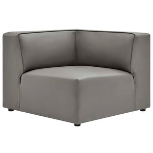 Mingle Vegan Leather Corner Chair Gray EEI-4625-GRY