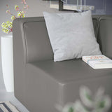 Mingle Vegan Leather Corner Chair Gray EEI-4625-GRY