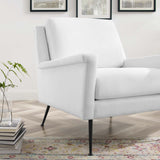 Chesapeake Fabric Armchair Black White EEI-4631-BLK-WHI