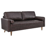 Modway Furniture Valour Leather Sofa XRXT Brown EEI-4633-BRN