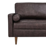 Modway Furniture Valour 81" Leather Sofa XRXT Brown EEI-4634-BRN