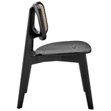 Modway Furniture Habitat Wood Dining Side Chair XRXT Black EEI-4645-BLK