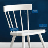 Modway Furniture Sutter Wood Dining Side Chair XRXT White EEI-4650-WHI