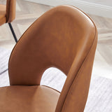 Nico Vegan Leather Dining Chair Set of 2 Black Tan EEI-4674-BLK-TAN