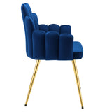 Viceroy Performance Velvet Dining Chair Set of 2 Gold Navy EEI-4679-GLD-NAV